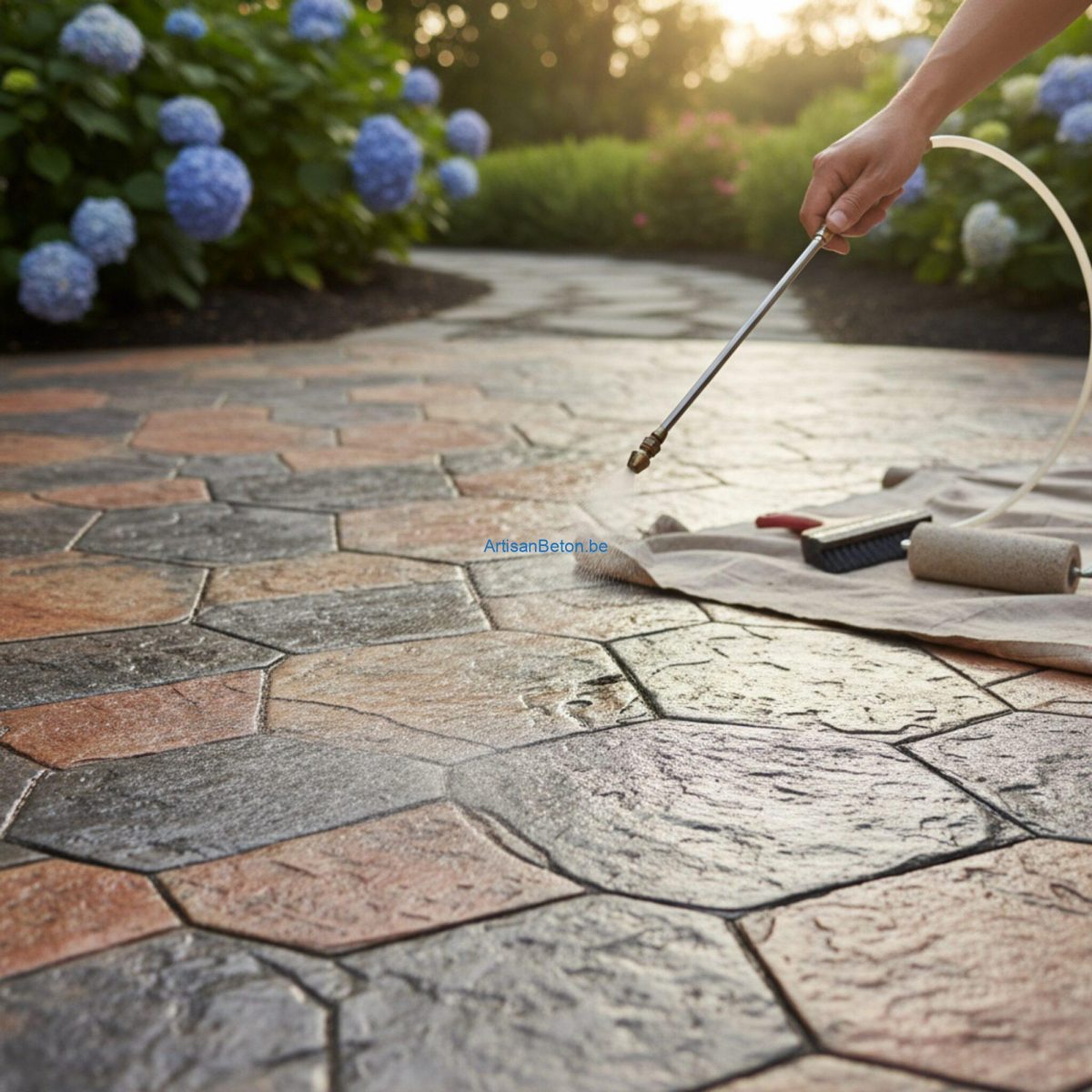 Comment appliquer un traitement hydrofuge sur béton décoratif?