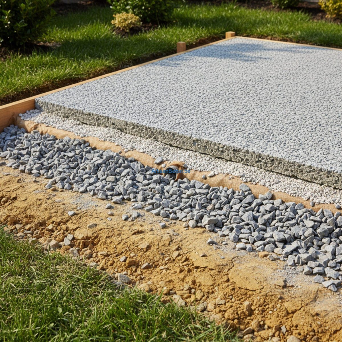Comment installer un béton drainant sur un terrain argileux?
