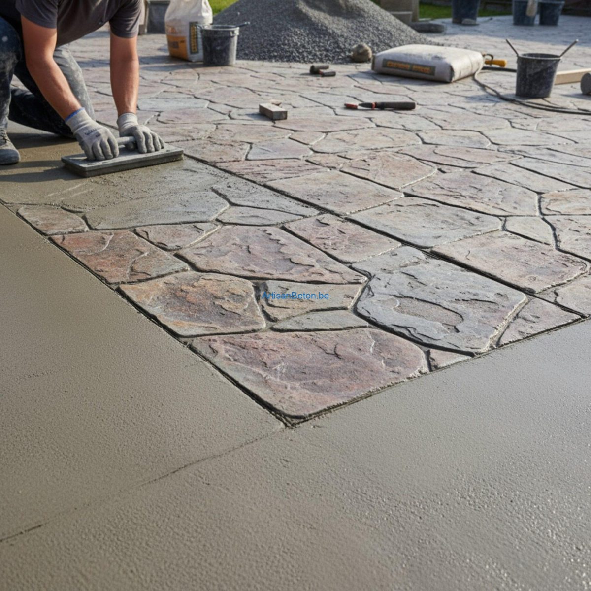 Comment poser un béton décoratif effet pierre naturelle?