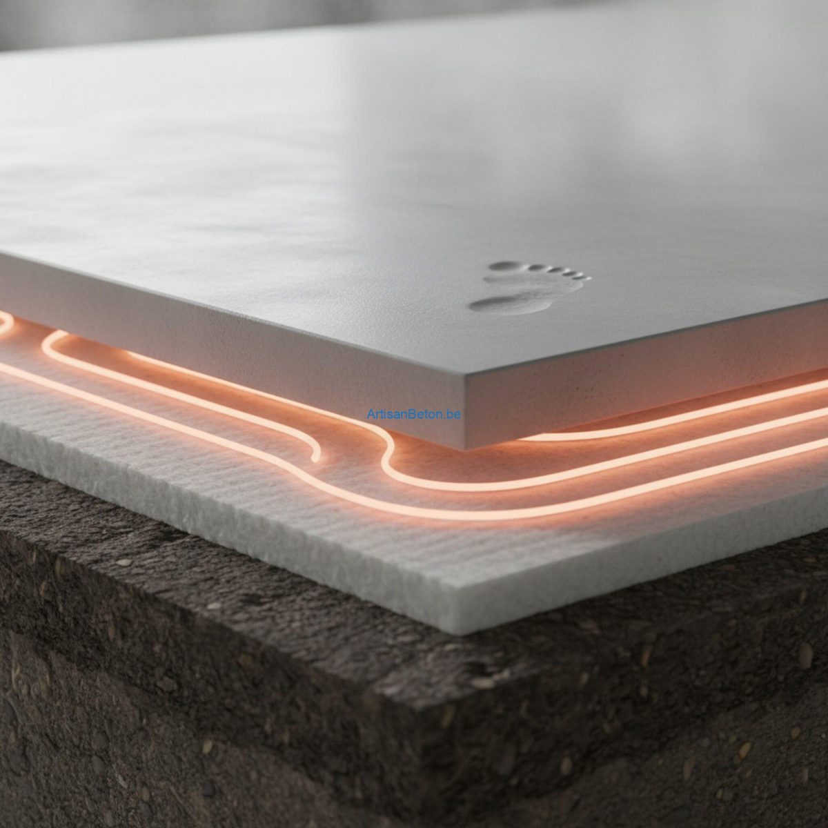 Le béton lisse est-il compatible avec un chauffage au sol?