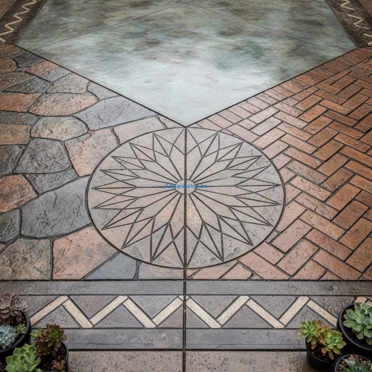 Quels motifs peut-on réaliser en béton décoratif?