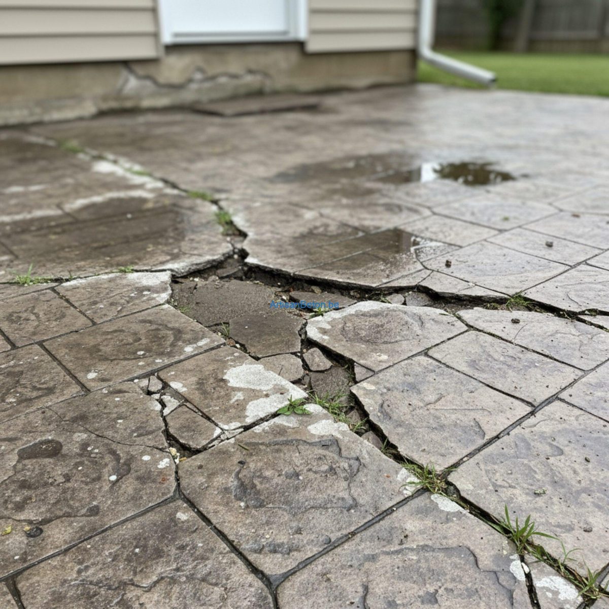 Quels sont les risques liés au béton imprimé mal posé?
