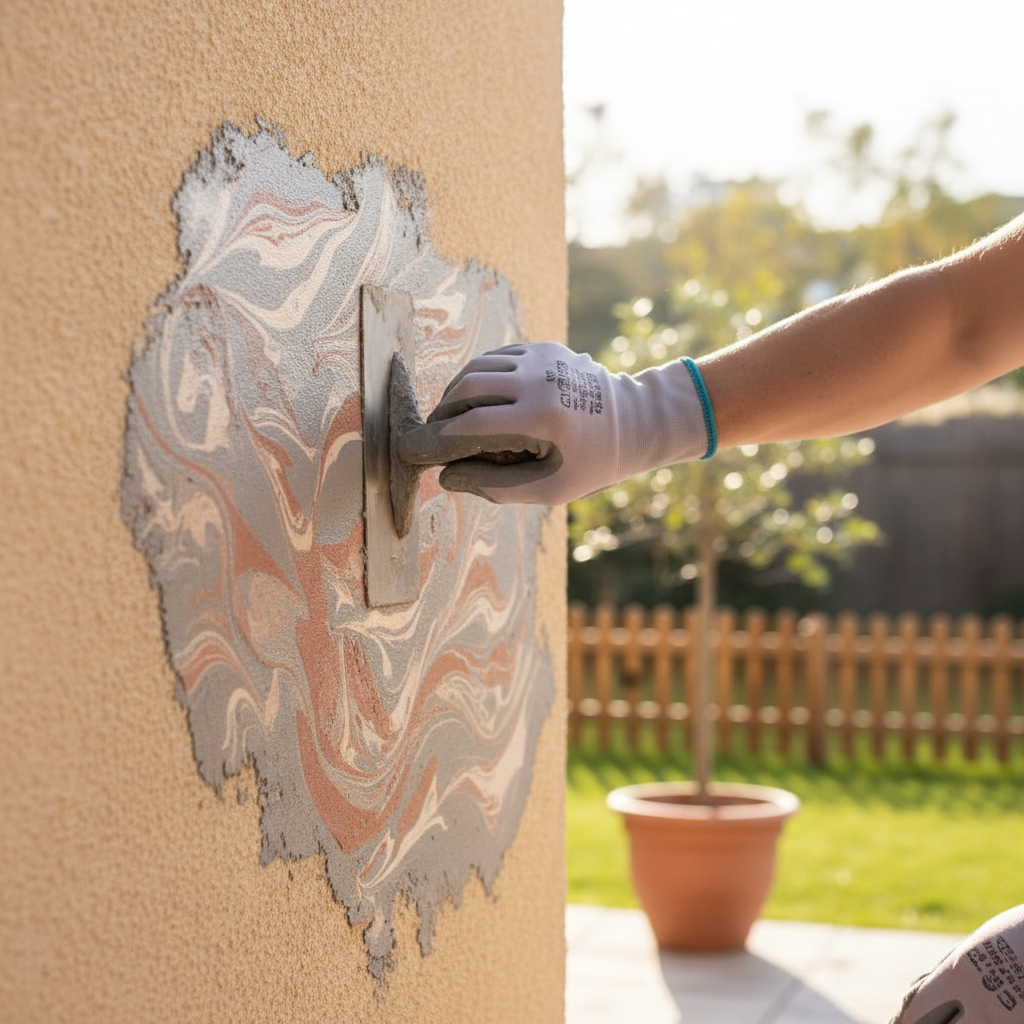 Comment poser du béton décoratif sur un mur extérieur?