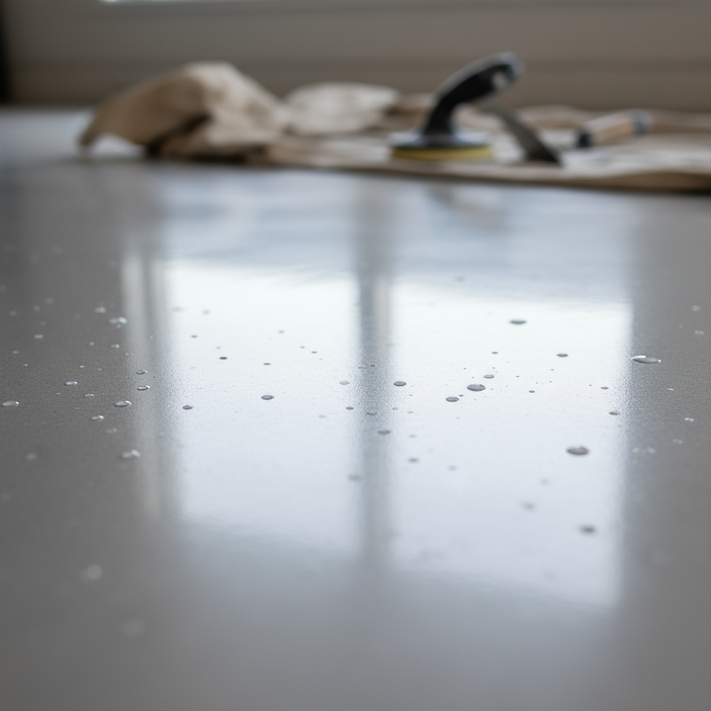 Comment réaliser un béton lisse avec un effet brillant?