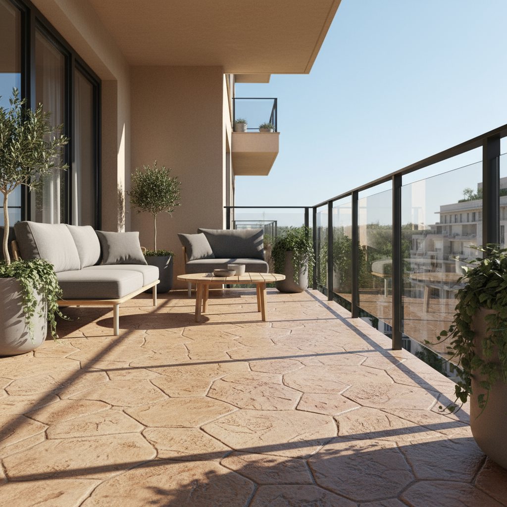 Peut-on poser du béton décoratif sur un balcon?