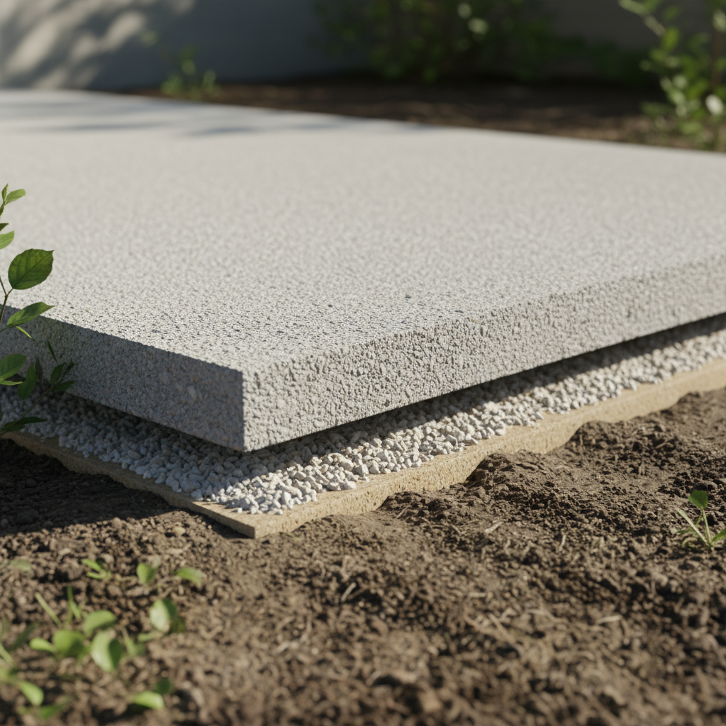 Peut-on poser du béton drainant sans faire de fondations?
