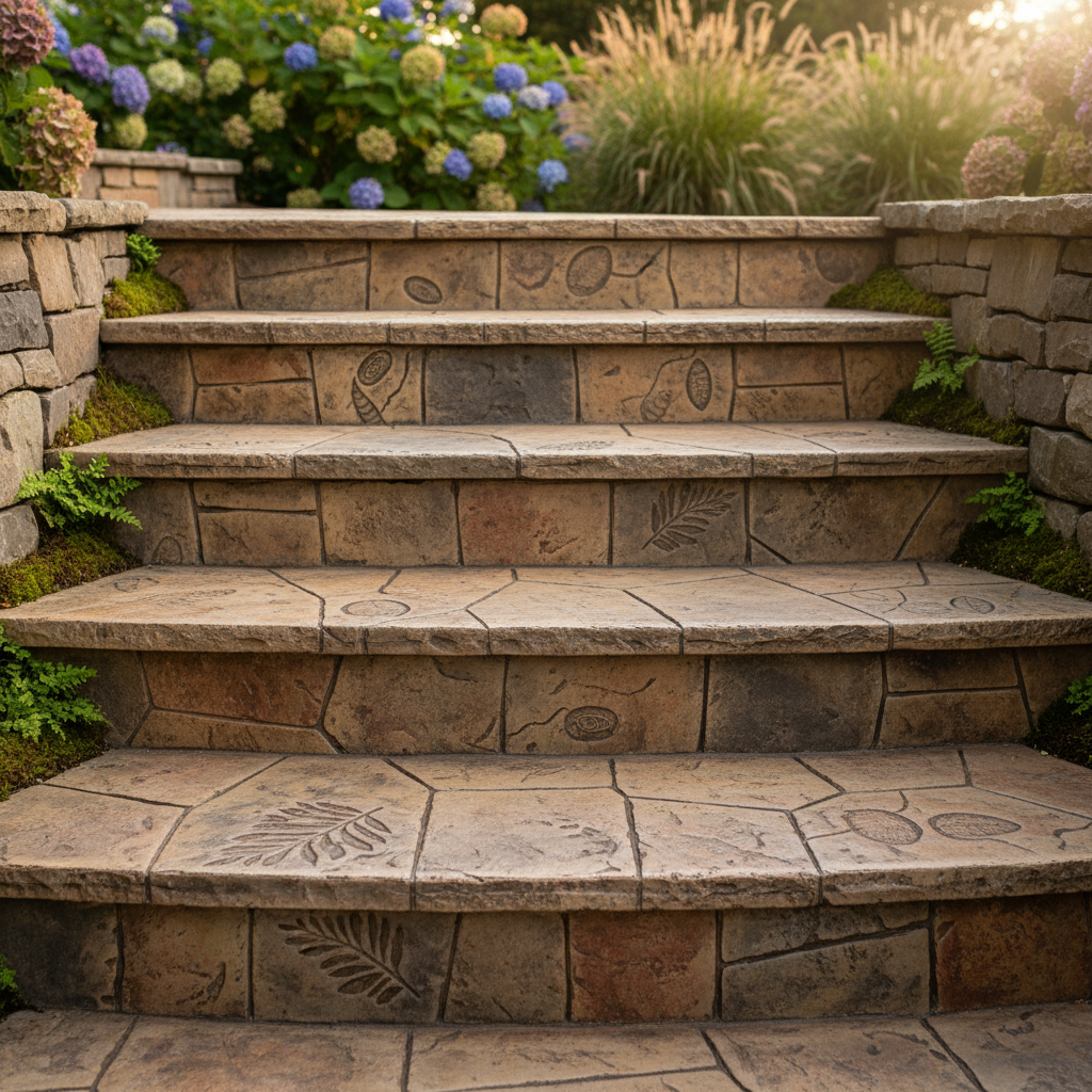 Peut-on poser du béton imprimé sur un escalier extérieur?
