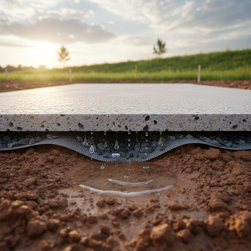 Peut-on poser un béton drainant sur un sol argileux?