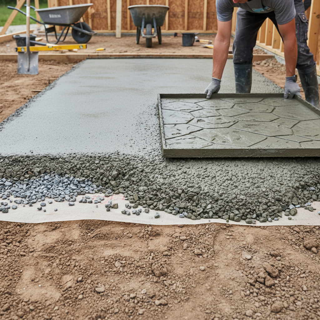 Peut-on poser un béton imprimé sur un sol en terre battue? Peut-on poser un béton imprimé sur un sol en terre battue?