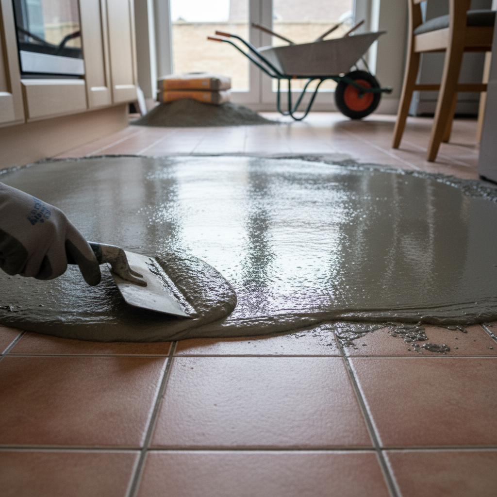 Peut-on poser un béton lisse sur un ancien carrelage?