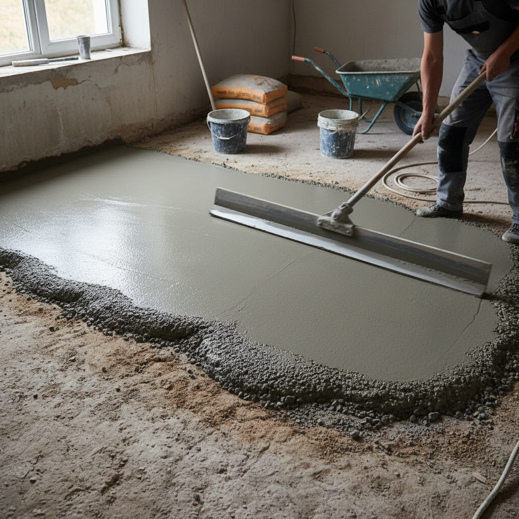 Peut-on poser un béton lisse sur une chape existante?