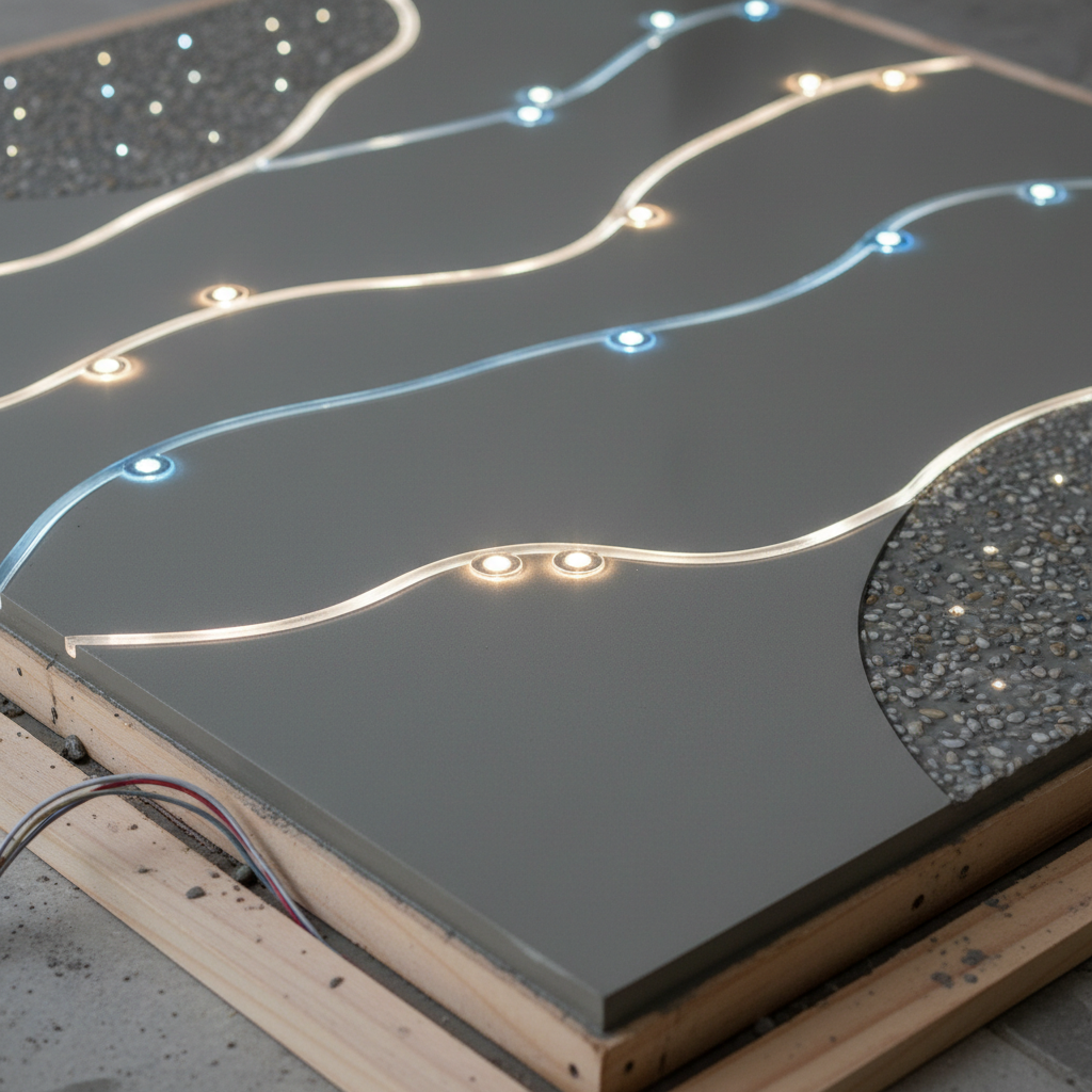 Comment intégrer des LED dans un béton décoratif coulé? Comment intégrer des LED dans un béton décoratif coulé?