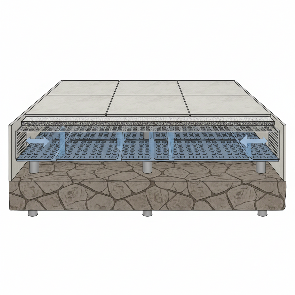 Comment ventiler un sol en béton imprimé sous carrelage? Comment ventiler un sol en béton imprimé sous carrelage?
