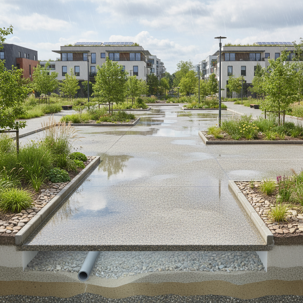 Le béton drainant réduit-il les coûts d’assainissement pluvial?