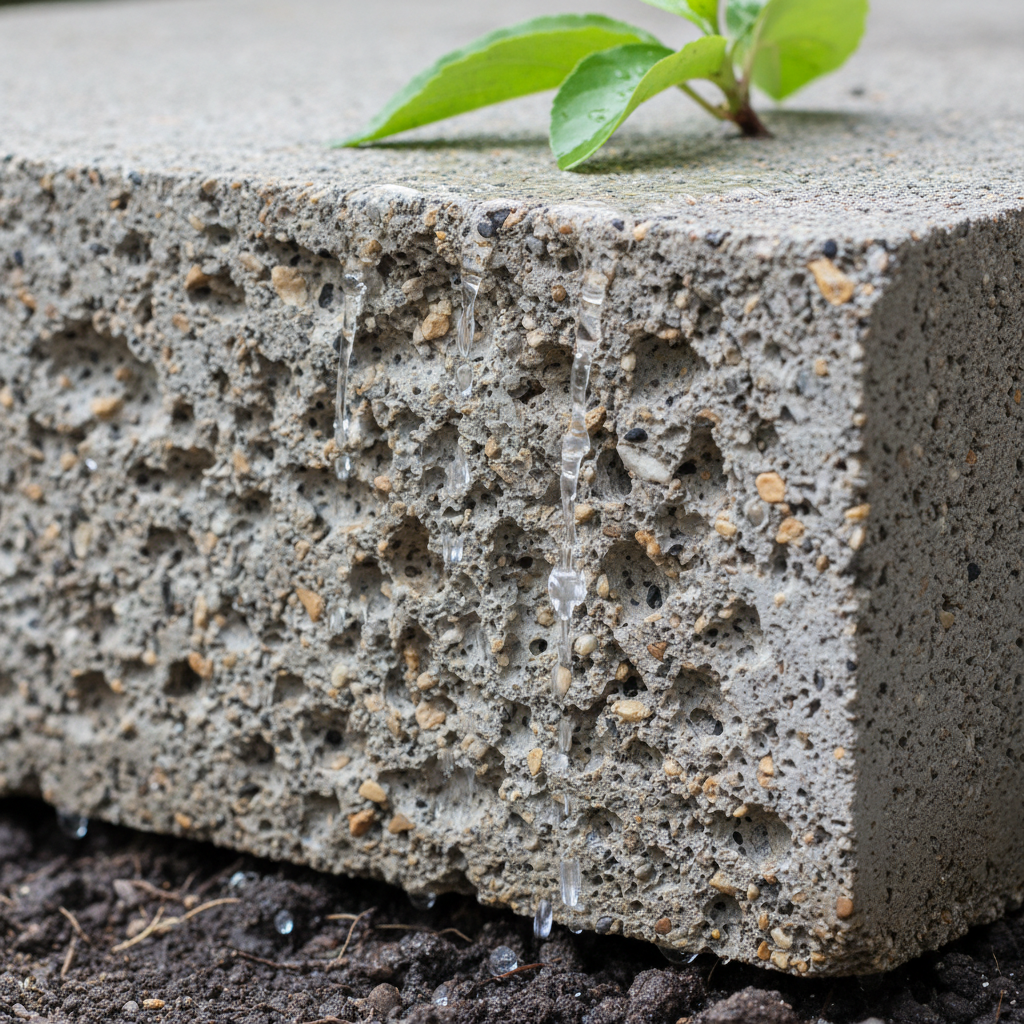 Quelle porosité viser pour un béton drainant efficace?