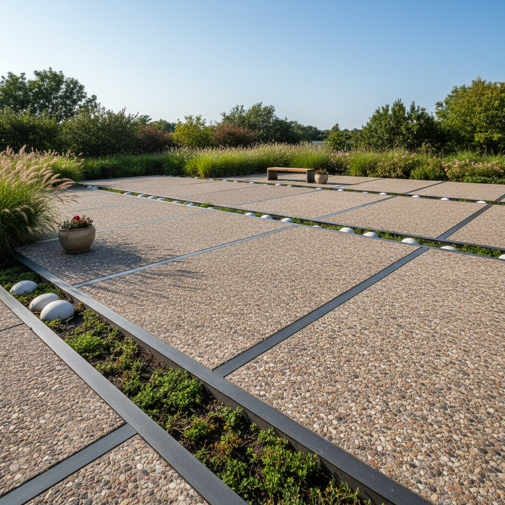 Comment fractionner une grande surface de béton désactivé?