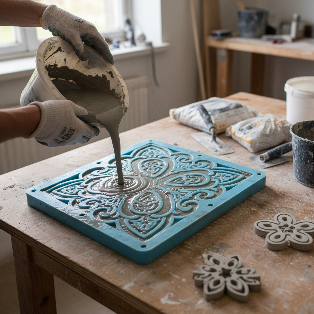 Le béton décoratif peut-il être coulé dans un moule en silicone?