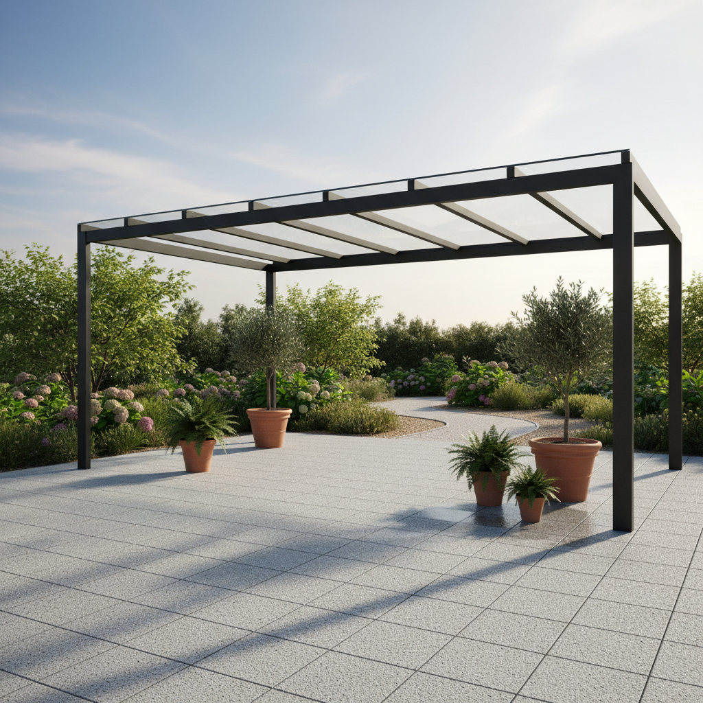 Le béton drainant convient-il sous une pergola vitrée? Le béton drainant convient-il sous une pergola vitrée?