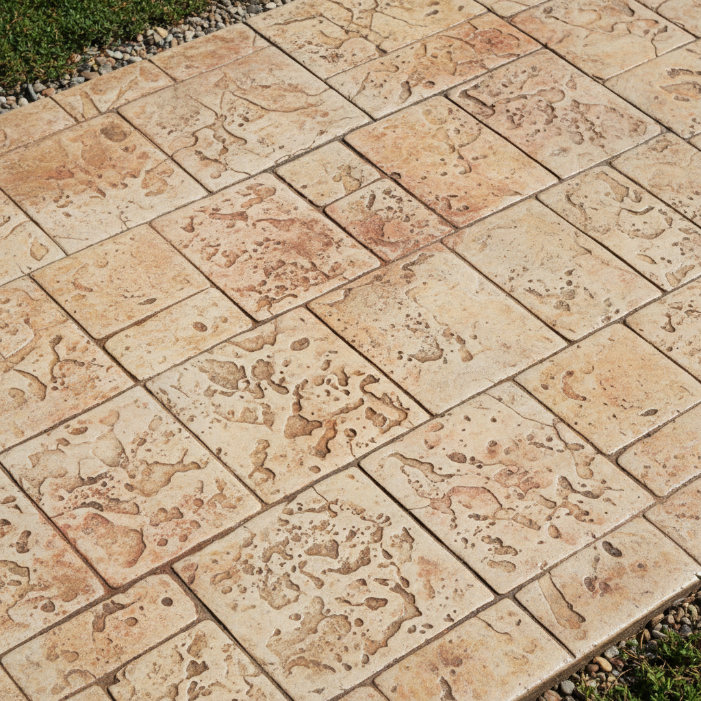 Le béton imprimé imite-t-il le travertin?