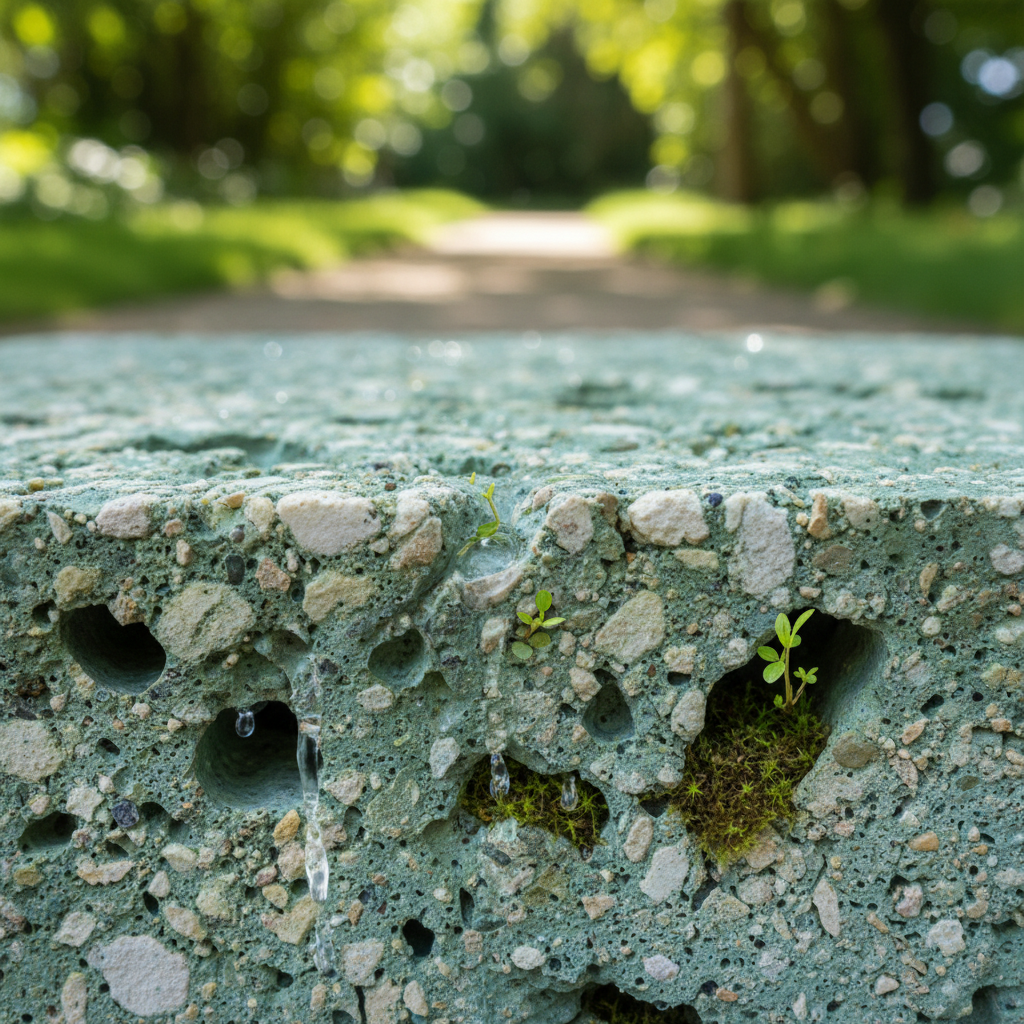 Quelle porosité cible pour un béton drainant écologique? Quelle porosité cible pour un béton drainant écologique?