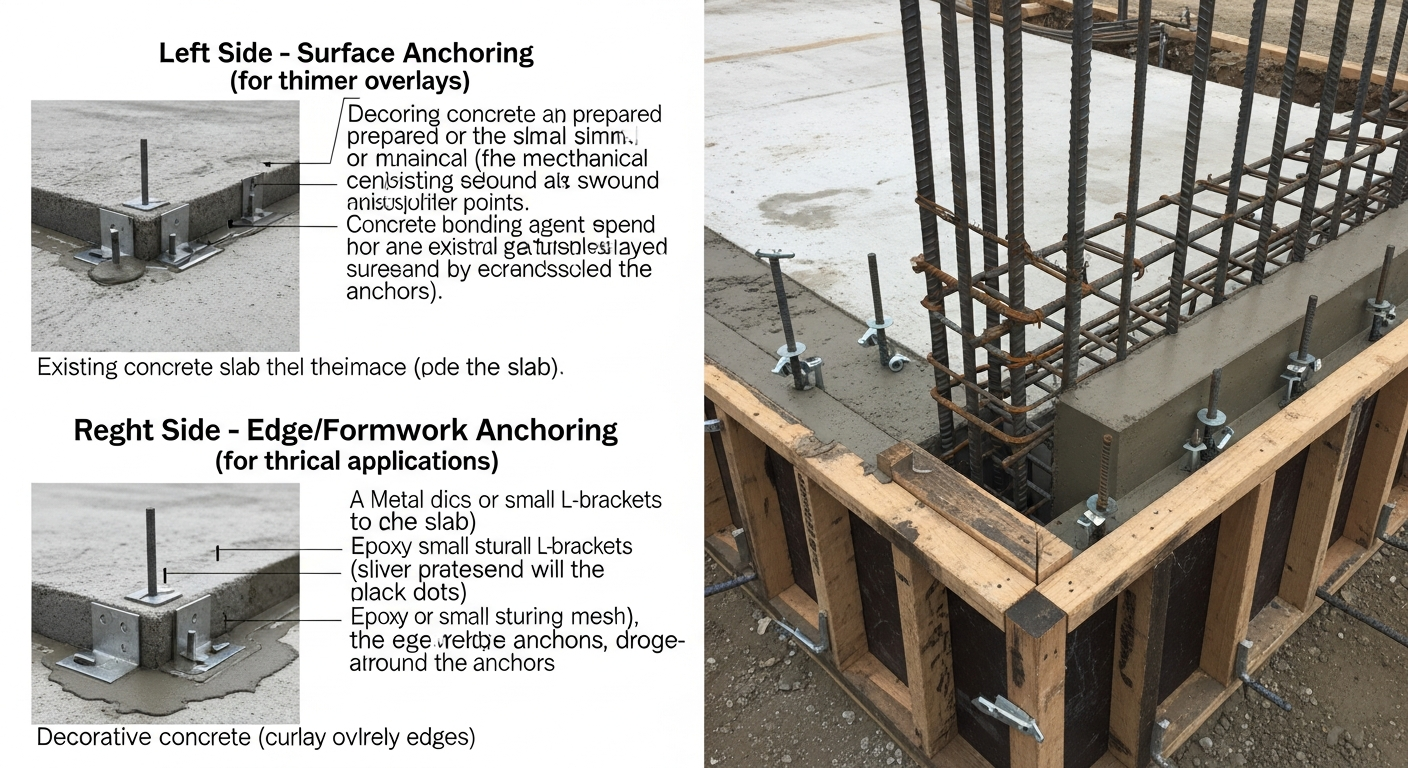 Comment ancrer mécaniquement un béton décoratif?