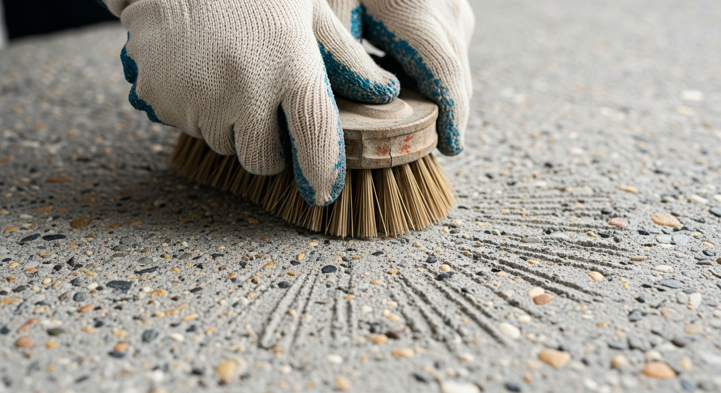 Comment brosser radialement un béton désactivé? Comment brosser radialement un béton désactivé?