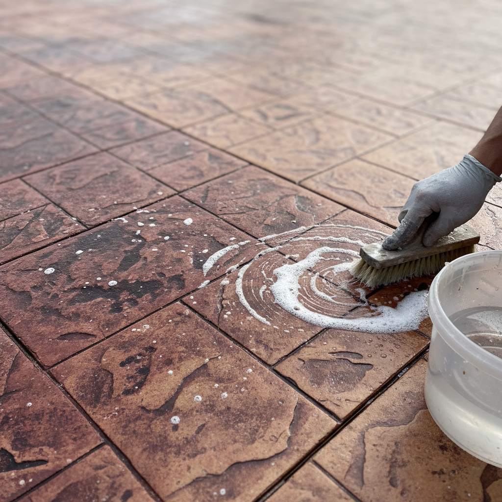 Comment corriger un surdosage de colorant dans du béton imprimé?